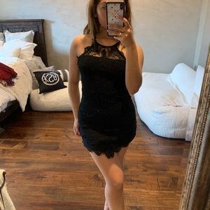 Free people black lace dress